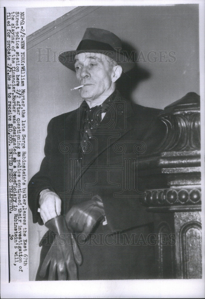 Serge Rubenstein&#39;s butler William Morter - Historic Images
