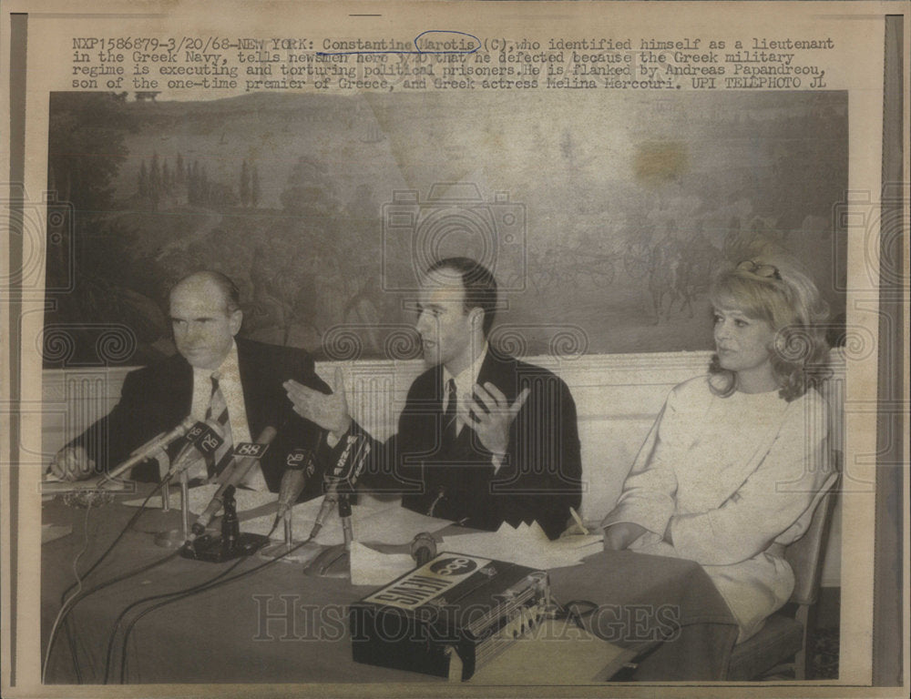 1968 Press Photo Political person Constantine Harotis - Historic Images