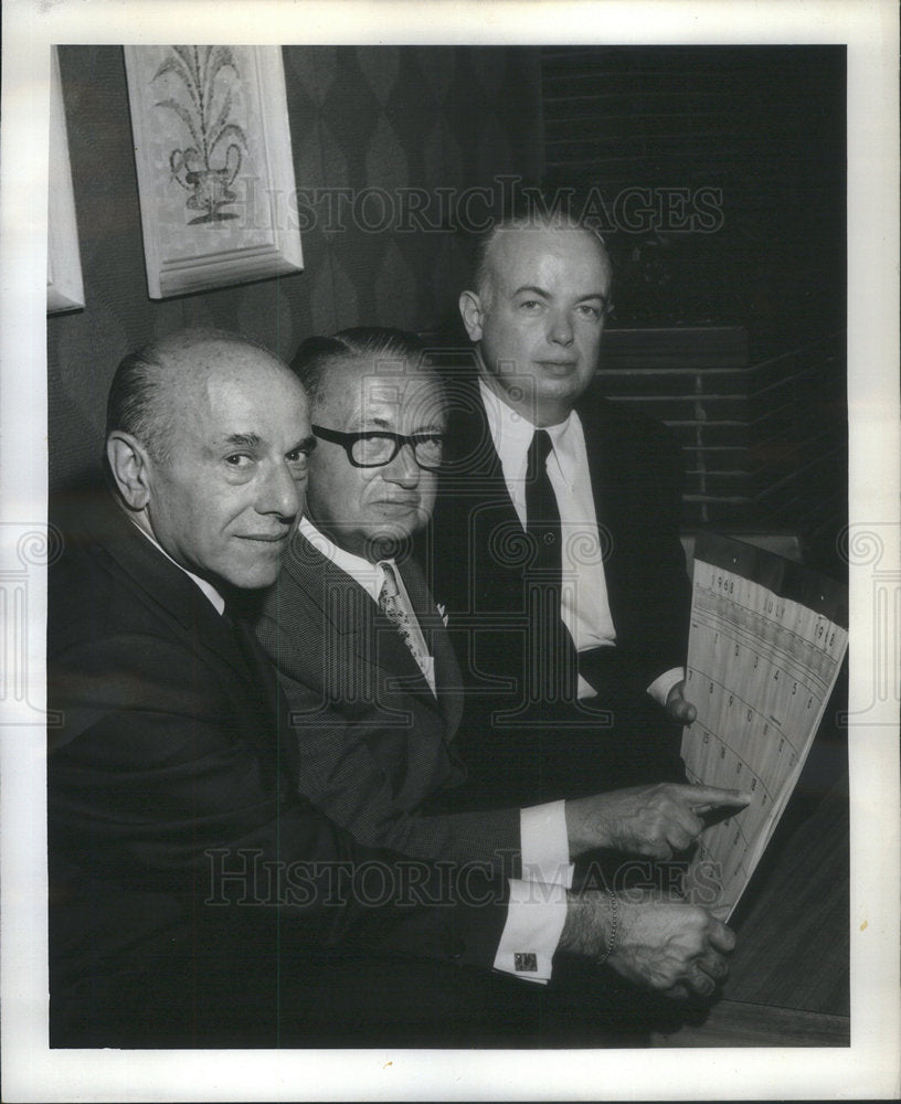 1968 Press Photo Clemens Shapiro Dinner Honor Benjamin Nelson Thomas Flannery - Historic Images