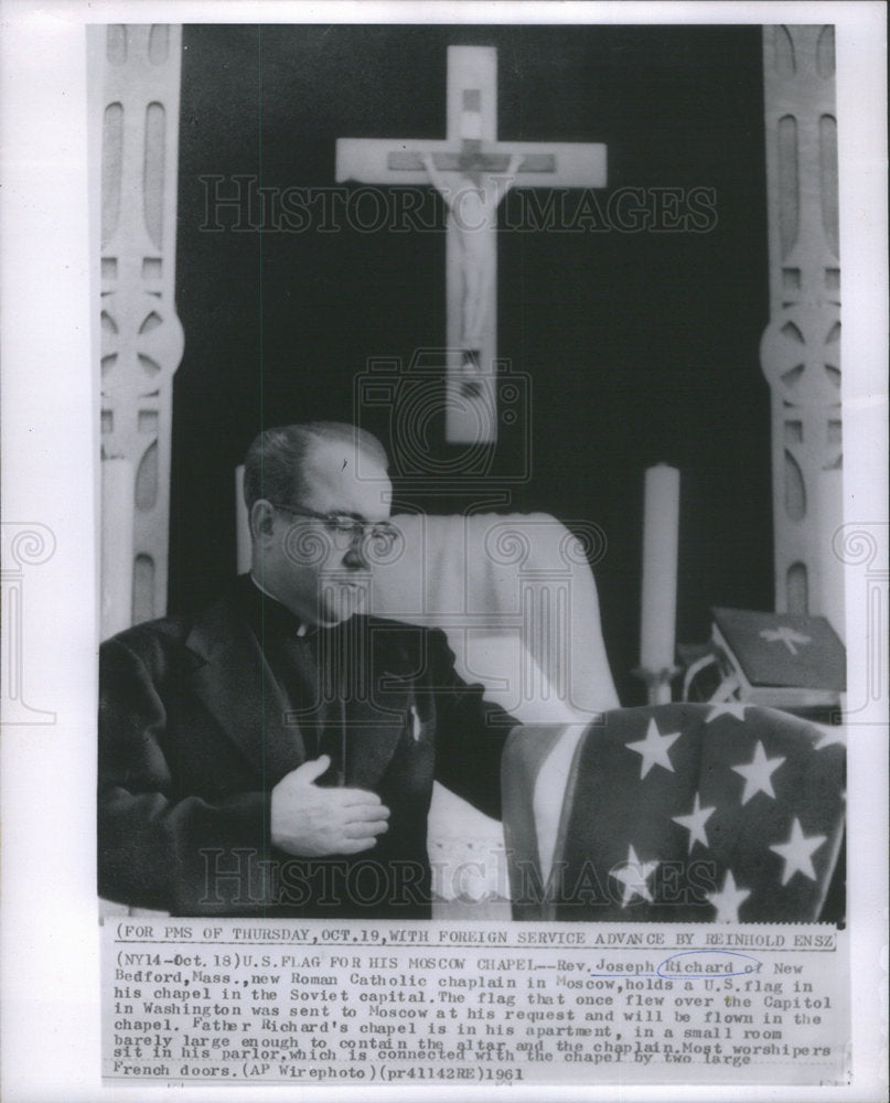 1961 Rev Joseph Richard Roman Catholic Chaplain - Historic Images