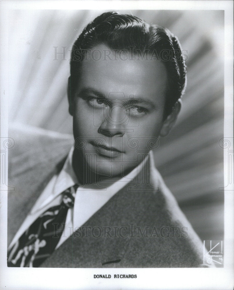 1951 Donald Richards American Singer Film Actor New York Michigan - Historic Images