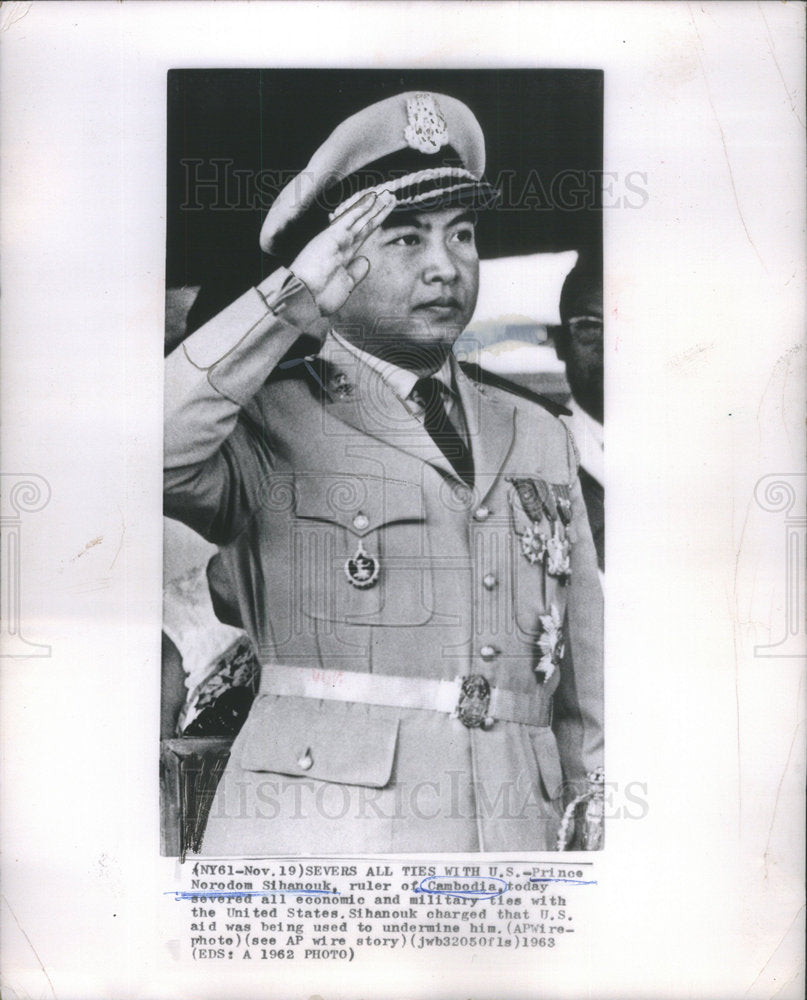 1962 Press Photo Norodom Sihanouk King Cambodia Voluntary Abdication Cambodia - Historic Images