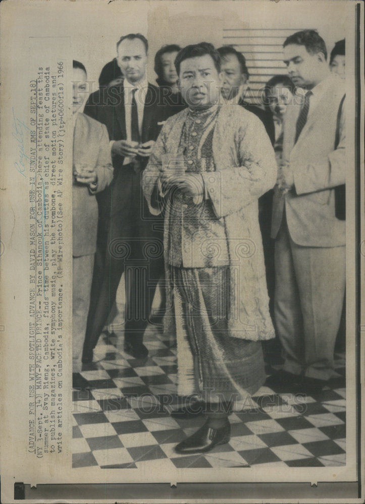 1966 Prince Sihanouk Cambodia Royal Family - Historic Images