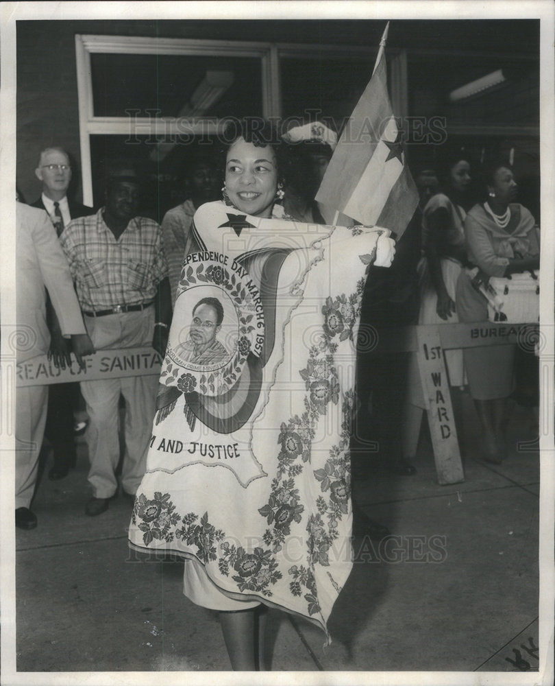 1958 Press Photo Mrs Louise Santago Ghana - Historic Images
