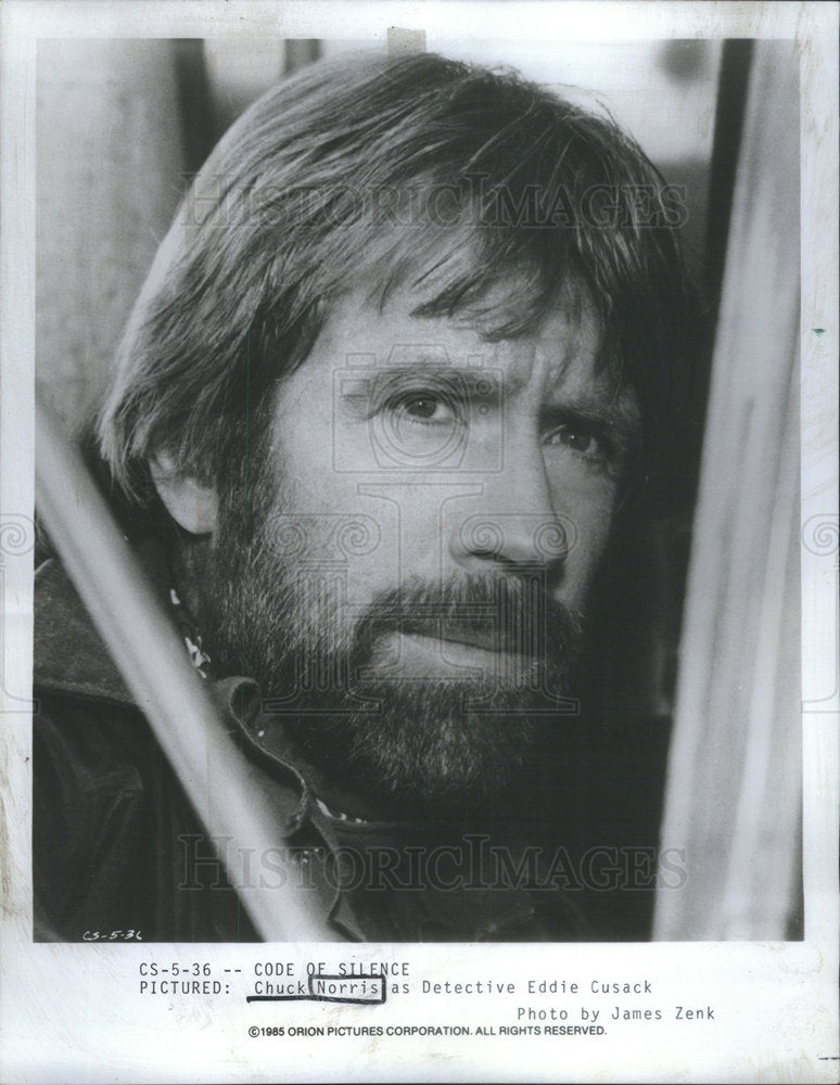 1985 Press Photo Chuck Norris American Film &amp; Television Actor - Historic Images