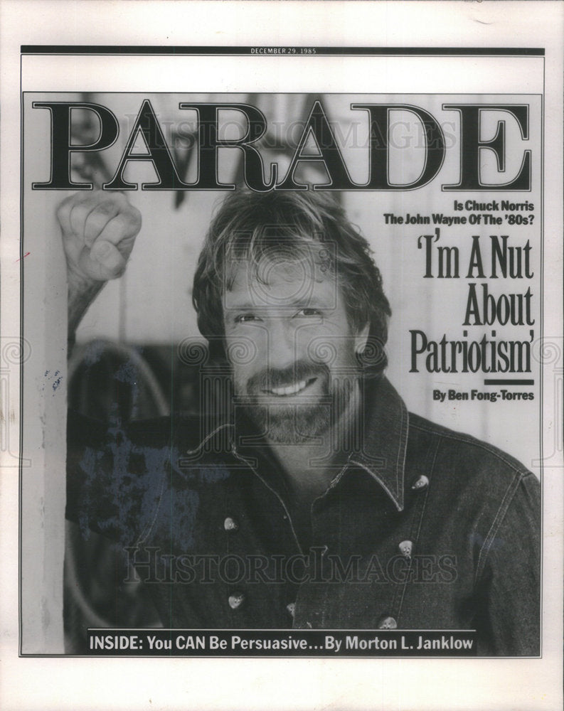 1985 Press Photo Chuck Norris American Film & Television Actor - Historic Images