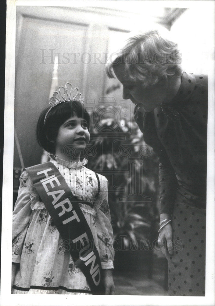 1980 Press Photo Shelby Norris Des Plaines Resident & Heart Fund Princess - Historic Images