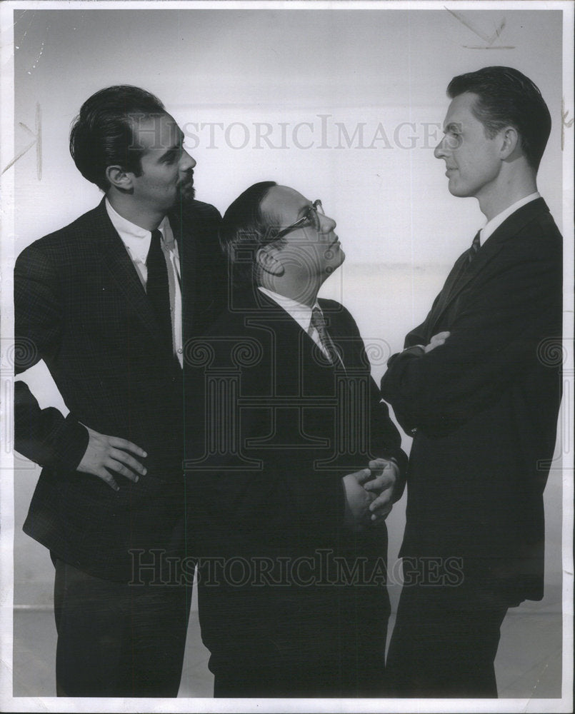 PRESS PHOTO DAVE REZNICK COMPOSER RUSOFF BASS LARRY - Historic Images