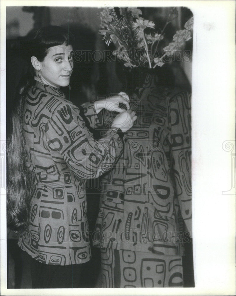 1986 Press Photo MONICA REZMAN FASHION DESIGNER - Historic Images