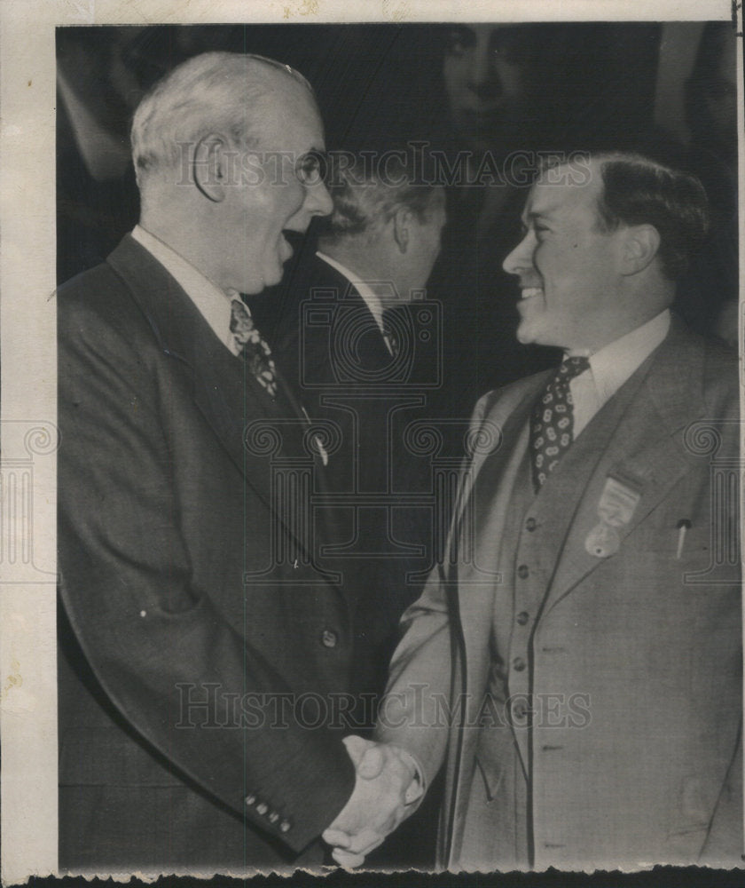 1947 Press Photo Walter Philip Reuther American Labor Union Leader Chicago Ill - Historic Images