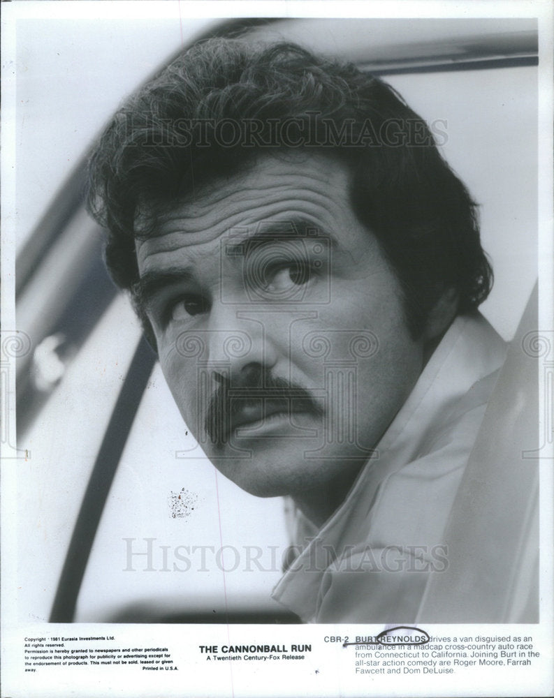 1981 Press Photo Burt Reynolds American Actor - Historic Images