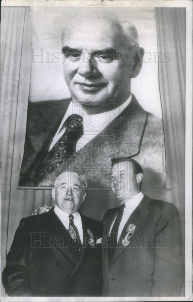 1952 Allen Haywood & Walter Reuther, Labor Union Leader - Historic Images
