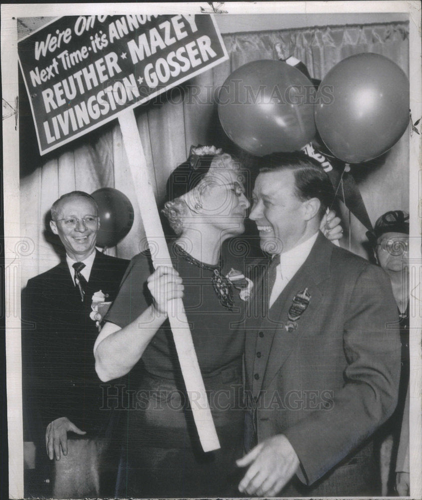 1951 Catherine Welch Walter Reuther Fourth Term President CIO UAW - Historic Images