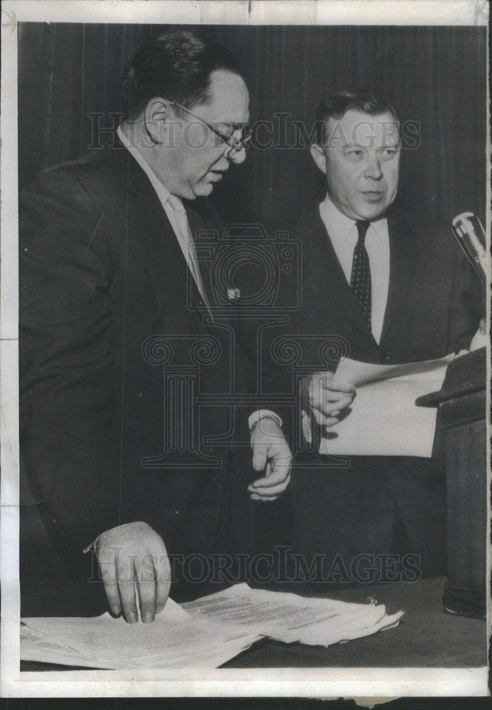 1961 Press Photo Edward LeCushman American Motors Walter Reuther United Auto - Historic Images