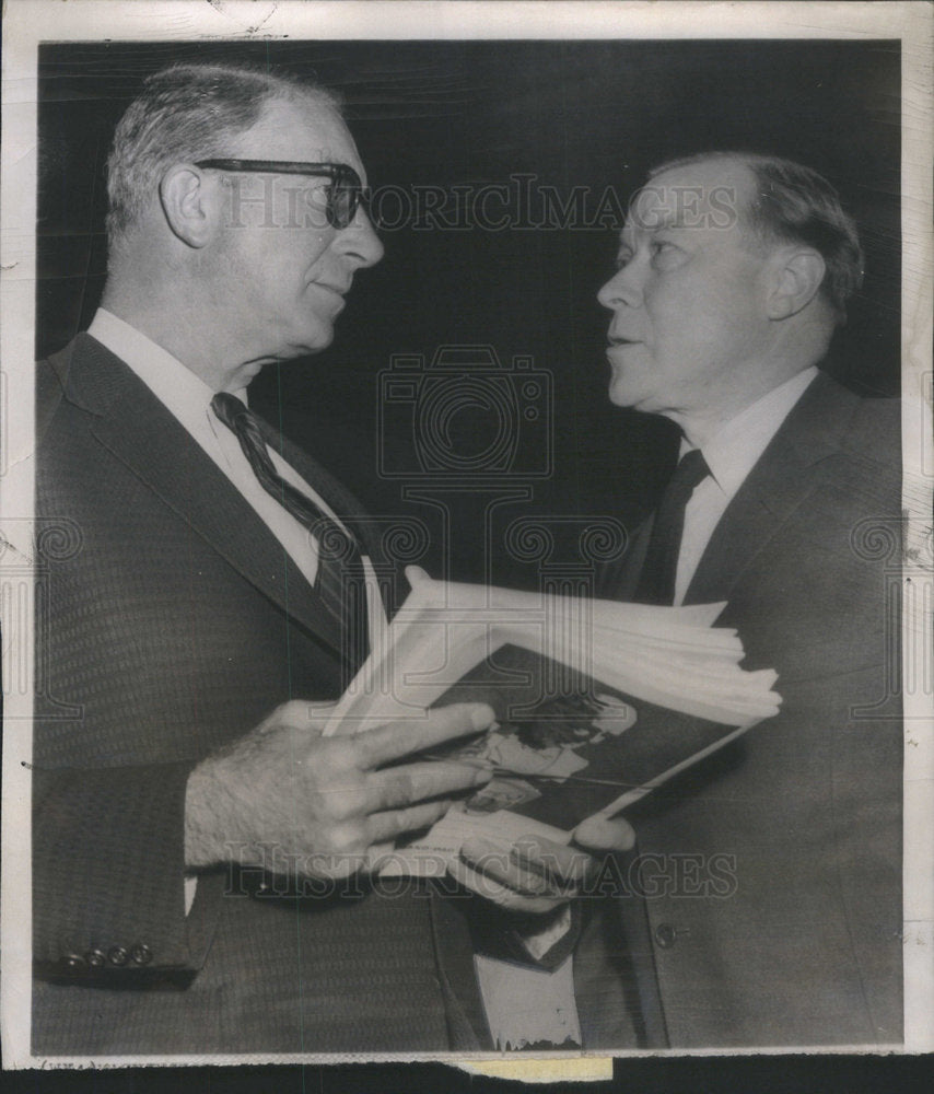 1958 Press Photo WALTER REUTHER AMERICAN LABOR UNION SEN. ESTES KEFAUVER - Historic Images
