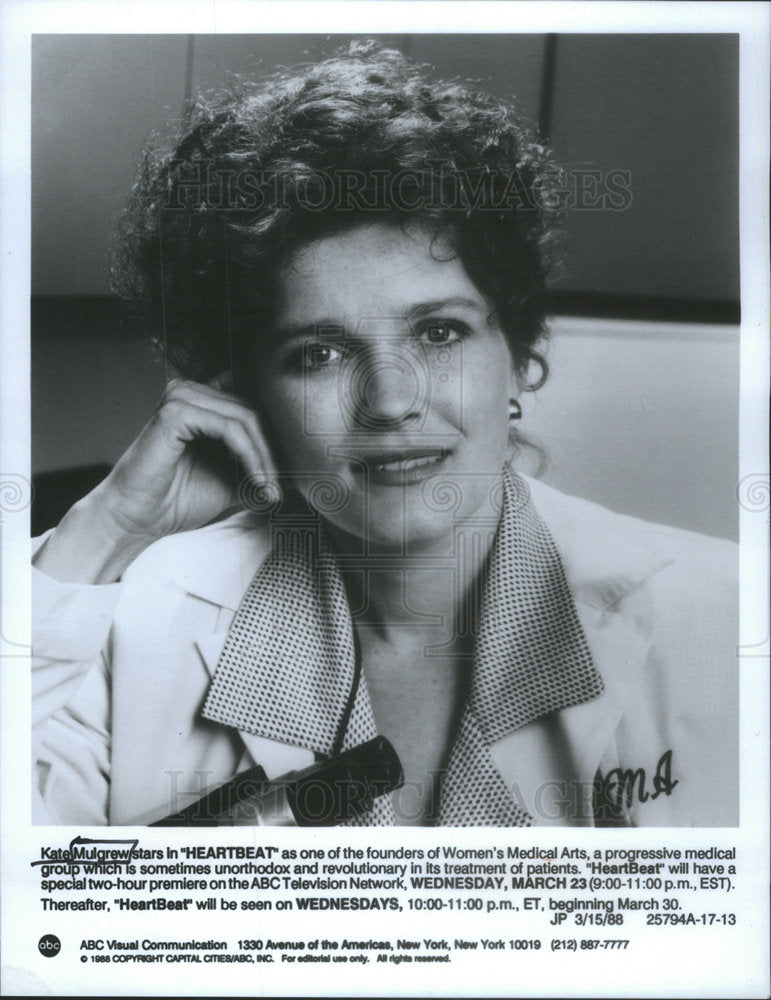 1988 Press Photo Copy Kate Mulgrew In "Hearbeat" - Historic Images