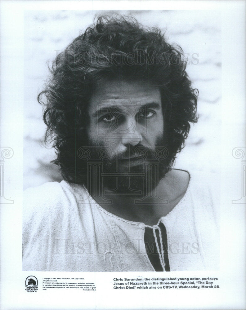 1980 Press Photo CHRIS SARANDON AMERICAN ACTOR - Historic Images