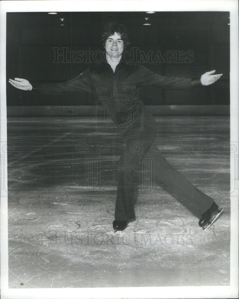 1978 Press Photo David Santee competing in Midwestern Figure Skating Championships - Historic Images