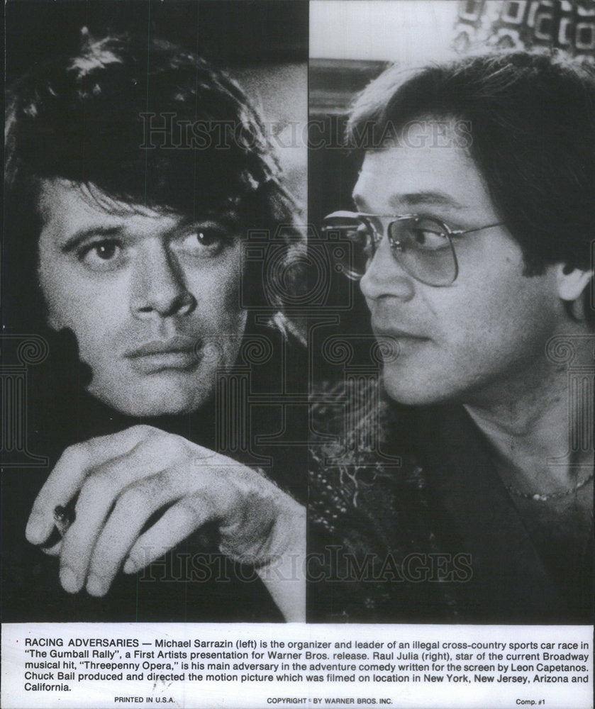 1976 Michael Sarrazin and Raul Julia Actors - Historic Images