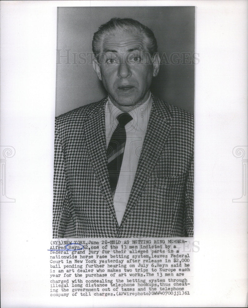 1961 Press Photo Alfred Reyn - Historic Images