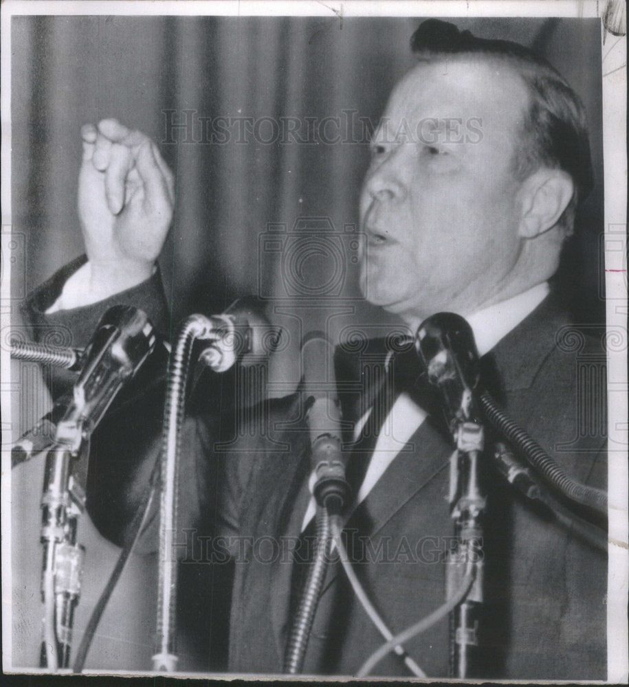 1964 WALTER REUTHER AMERICAN LABOR UNION LEADER - Historic Images