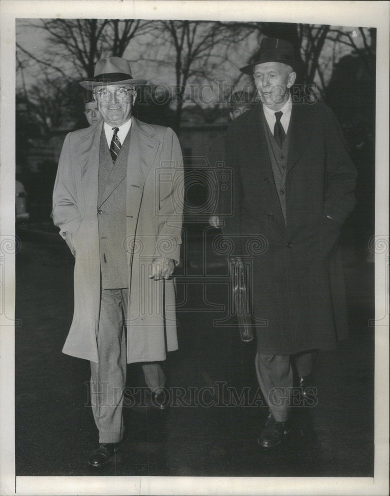 1948 Press Photo President Truman and Secretary of State George Marshall - Historic Images