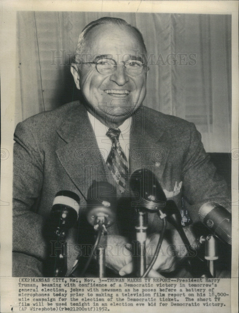 1952 Harry Truman Democratic General Election - Historic Images