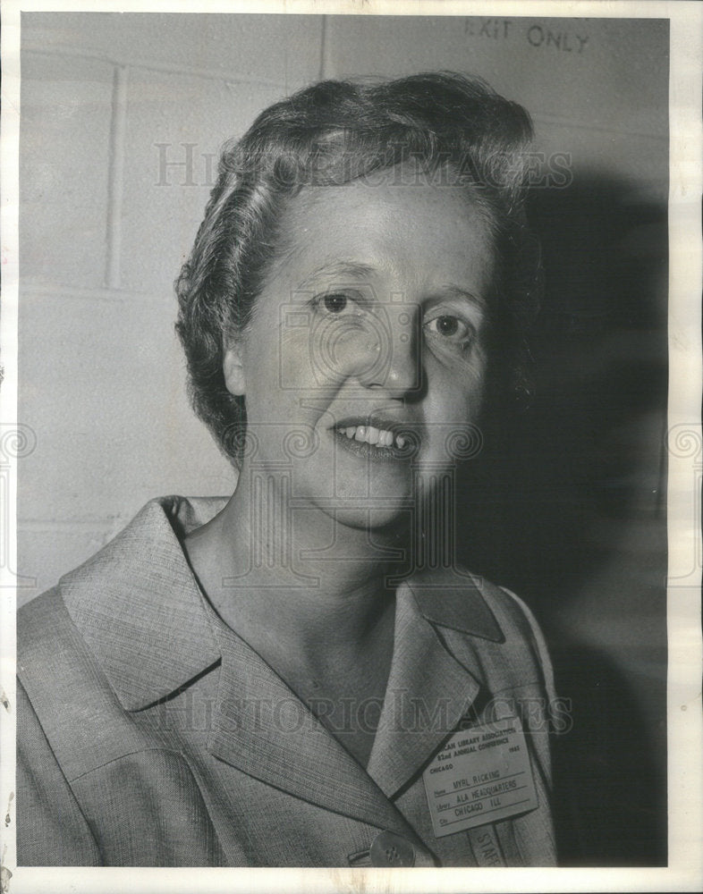 1963 Myrle Ricking Dir ALA Gets Award For $25000-World Encyclopedia - Historic Images