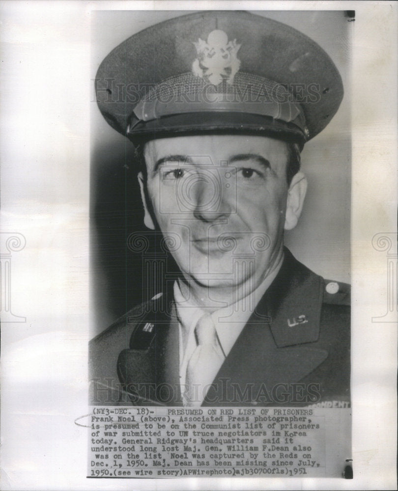 1951 Frank Noel Associatedgrapher Missing in Korea - Historic Images