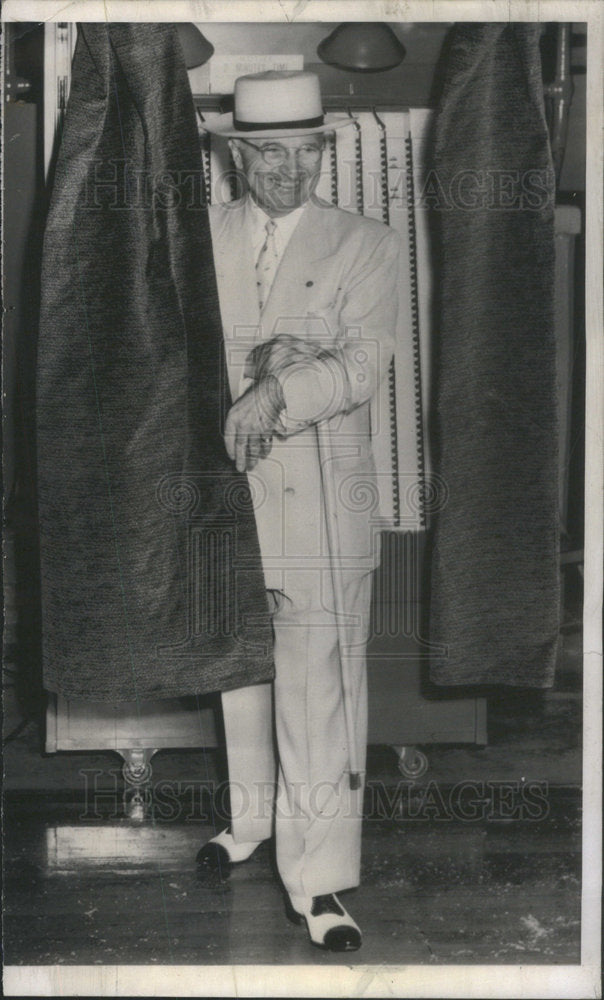 1954 Press Photo Harry Truman President United States - Historic Images