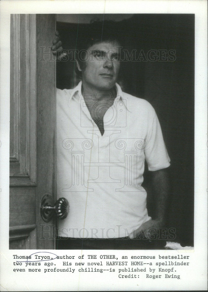 1973 Thomas Tryon The Other Book Author - Historic Images