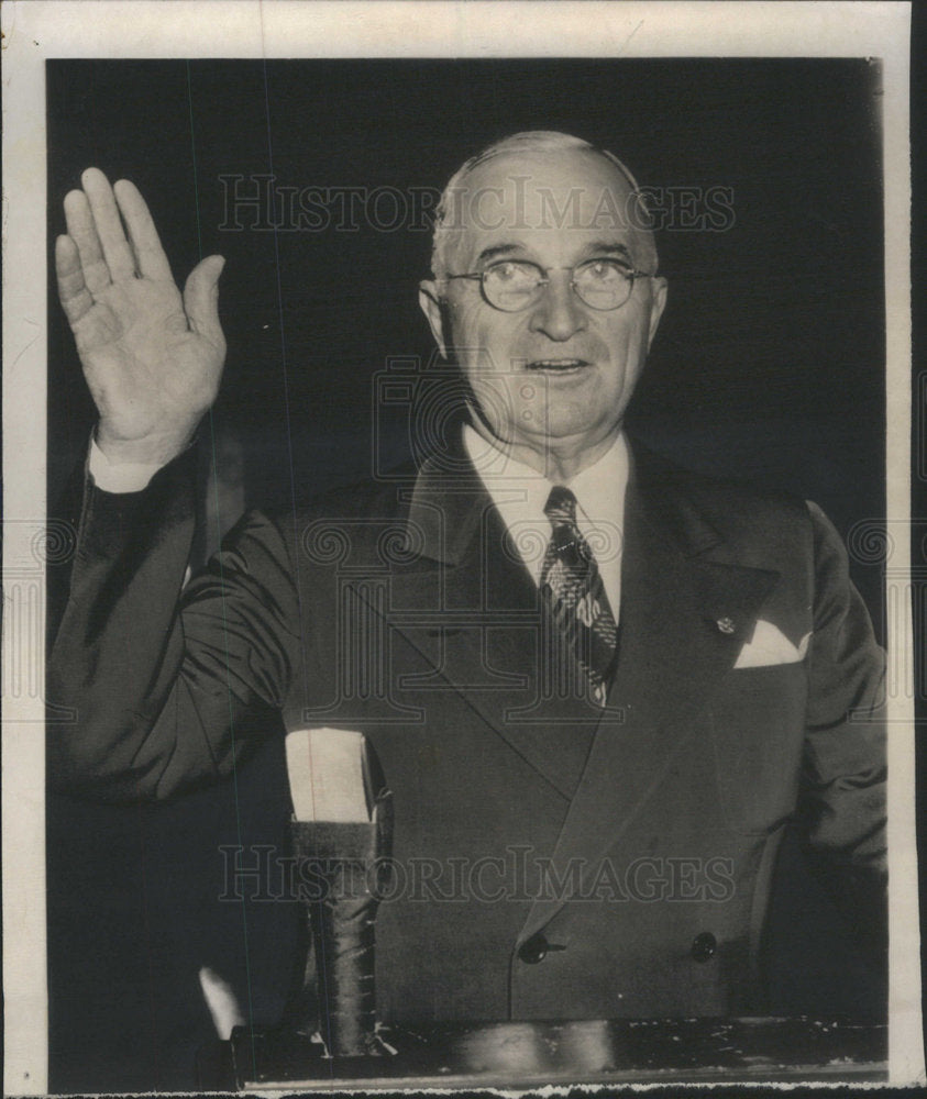 1950 Press Photo HARRY S. TRUMAN PRESIDENT UNITED STATES WHITE HOUSE - Historic Images