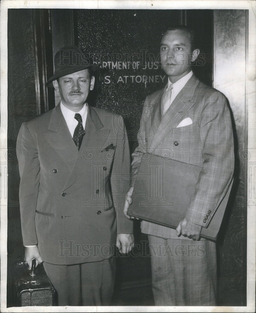 1942 Press Photo William Mueller US Attorney Undercover Agent Police - Historic Images