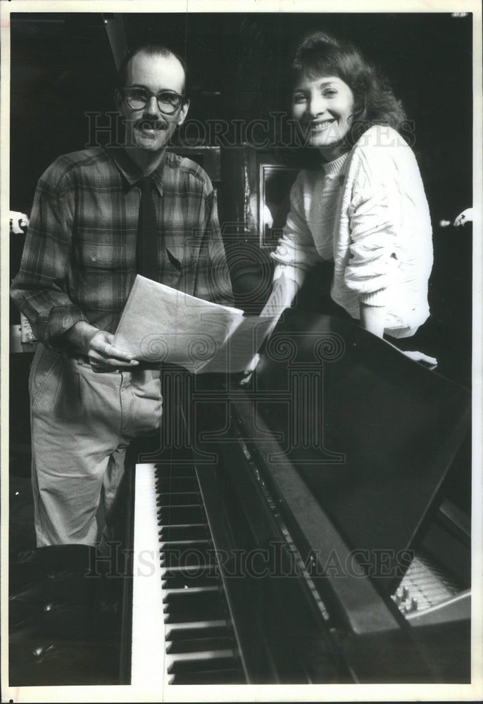 1991 Press Photo Singing Team Craig Carnelia And Muareen Silliman - Historic Images