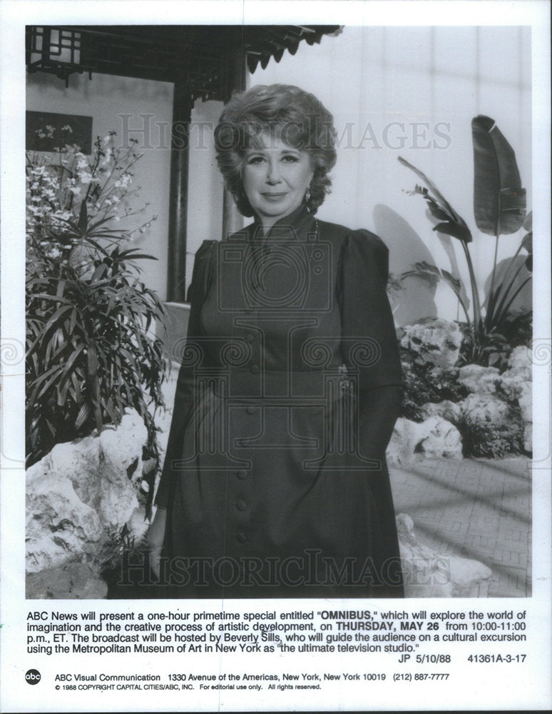 1988 Press Photo operatic singer Beverly Sills - Historic Images