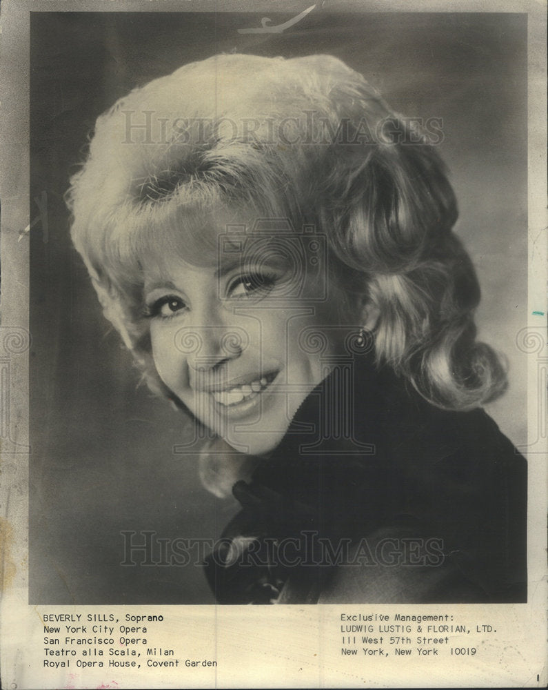 1976 Beverly Sills Soprano New York City Opera - Historic Images