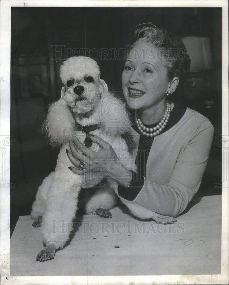 1964 Lawrence Hall Womens Board Member Ridenour II With Poodle - Historic Images