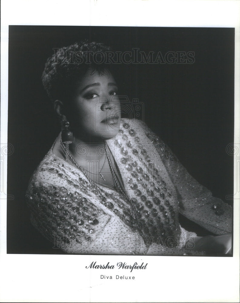 Press Photo Copy Night Court&#39;s Marsha Warfield In Beaded Dress - Historic Images