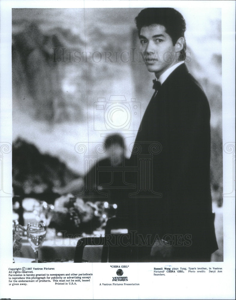 Press Photo Russell Wang Yung China Girl Film Actor - Historic Images