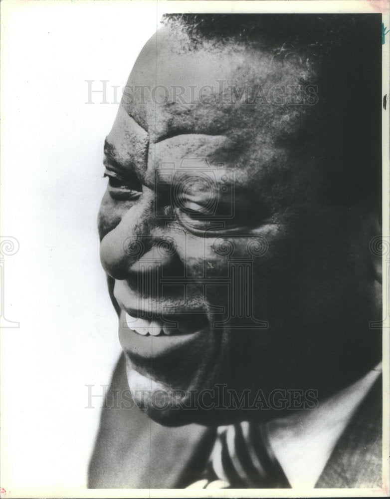 1985 Press Photo Old Man River Singer William Warfield Close-Up - Historic Images