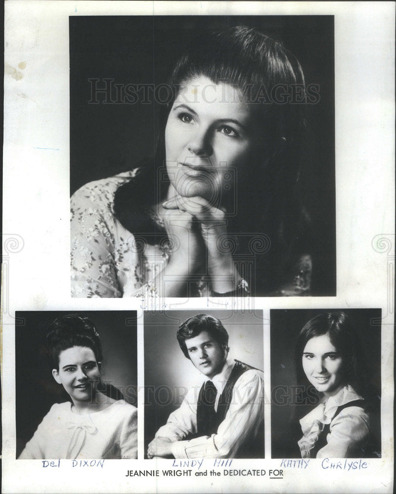 1970 Press Photo Musical Group Jeannie Wright And Dedicated For Portraits - Historic Images