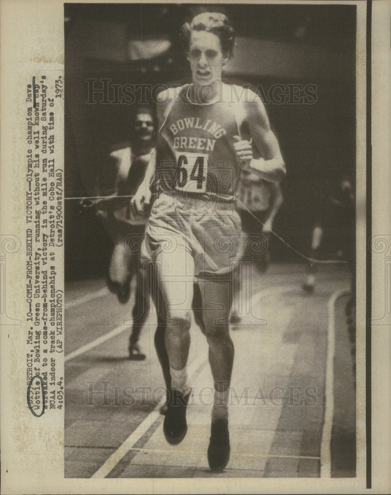 1973 Press Photo Wottle of Bowling Green University Running Without Streaked - Historic Images