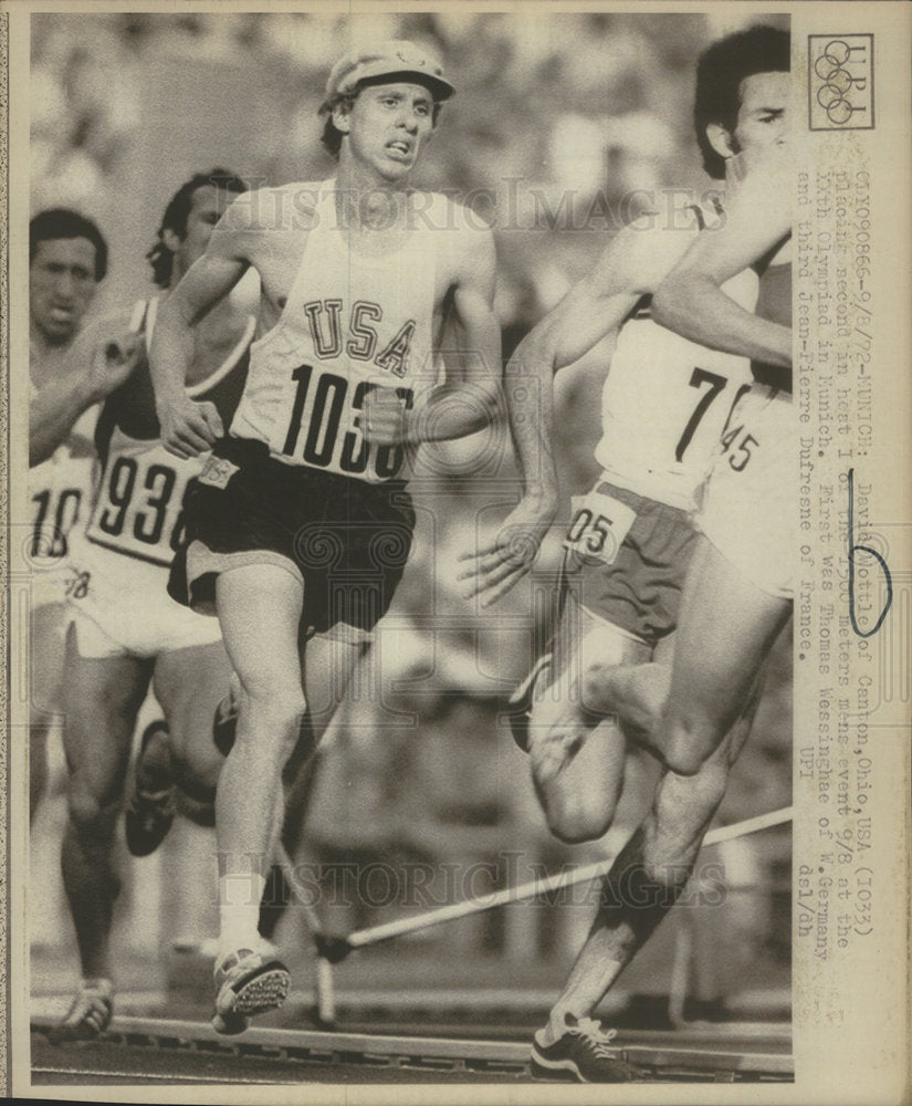 1972 David Wittle of Canton USA Placing Olympind in Munich - Historic Images