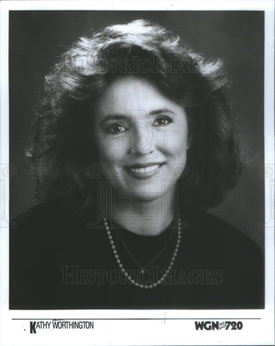 1990 Copy Portrait Kathy Worthington WGN Radio 720 - Historic Images