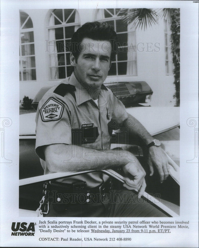 Press Photo Actor Jack Scalia Stars In USA Network TV Movie "Deadly Desire" - Historic Images