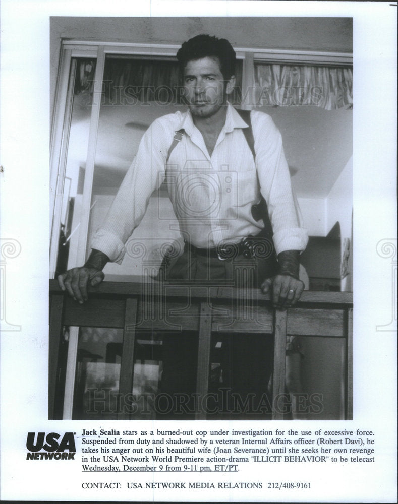 Press Photo Actor Jack Scalia Stars In USA Network Drama "Illicit Behavior" - Historic Images