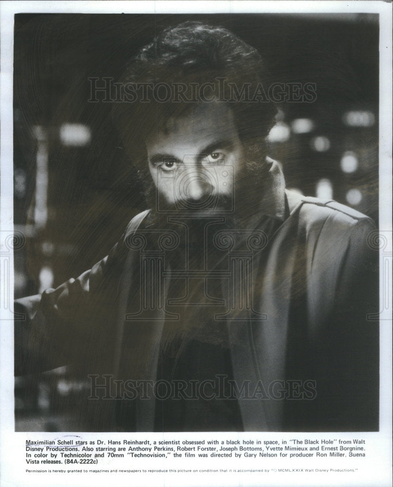 1979 Press Photo Maximilian Schell Swiss Actor The Black Hole - Historic Images