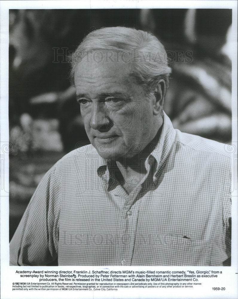 Press Photo Film Director Businessman Franklin Schaffner Yes Giorgio - Historic Images