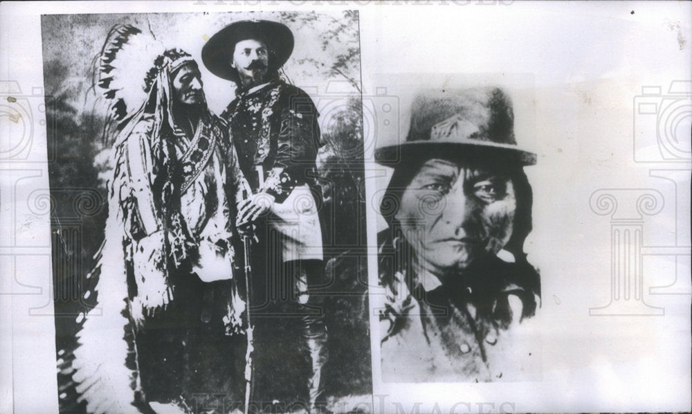 1953 Press Photo Native American Chief Sitting Bull Portraits Drawings - Historic Images