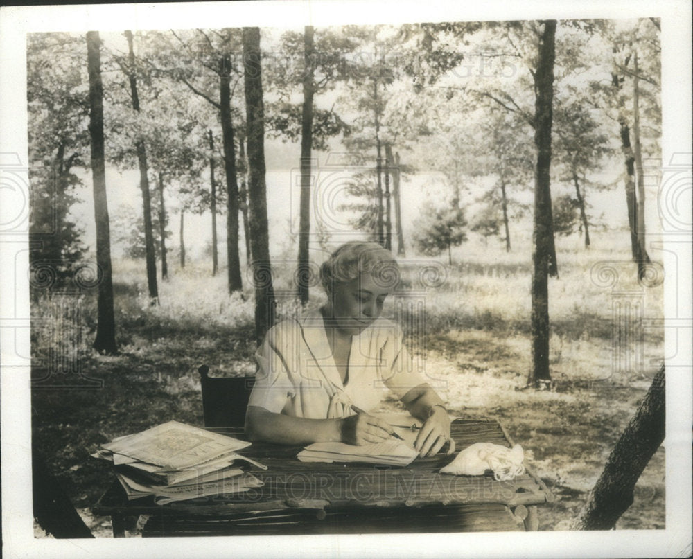 1940 Alice Hegan Rice Author Of &quot;The Inky Way&quot; At Her Writing Desk - Historic Images